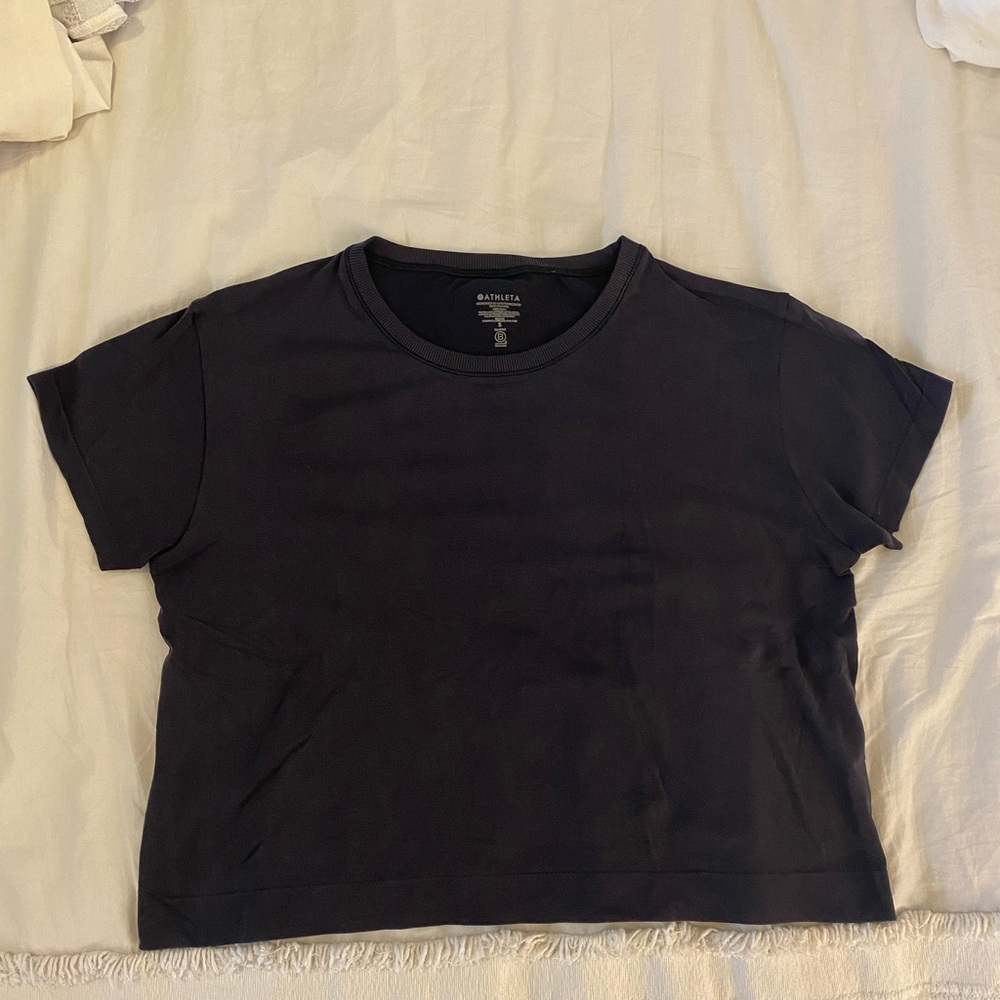Athleta Short Sleeve Top in Dark Gray
